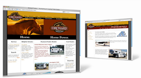 Orchard Trailers home page